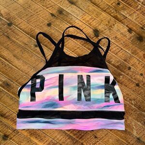 Victoria’s Sport M watercolor strappy workout sports bra